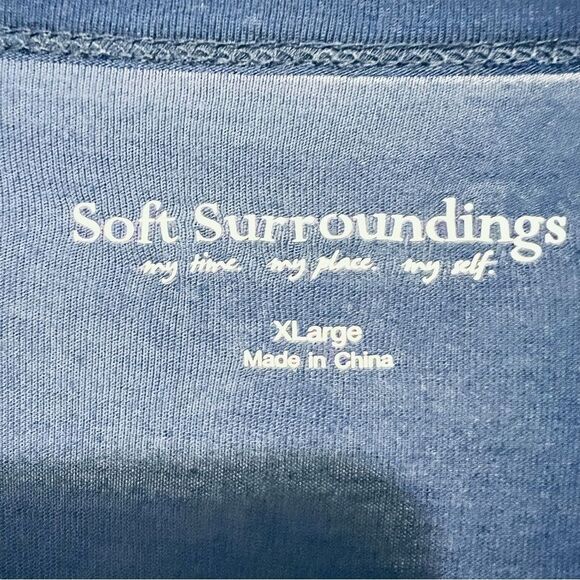 Soft Surroundings Women's Long Sleeve Tunic Asymmetrical Metallic Hem XL (18) - Picture 6 of 11